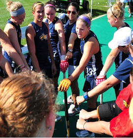 Field Hockey huddle